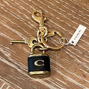 COACH Lock & Key Bag Charm NEW